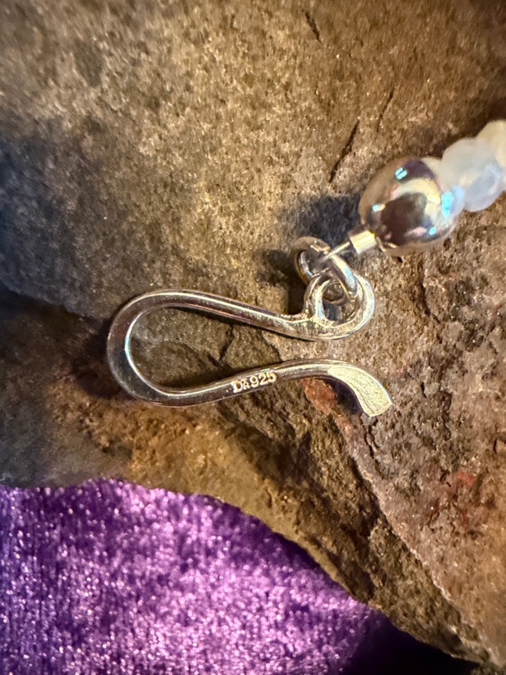Jay King Amethyst Pendant& Cornelian Agate Beads- silver(221) - Picture 3 of 5